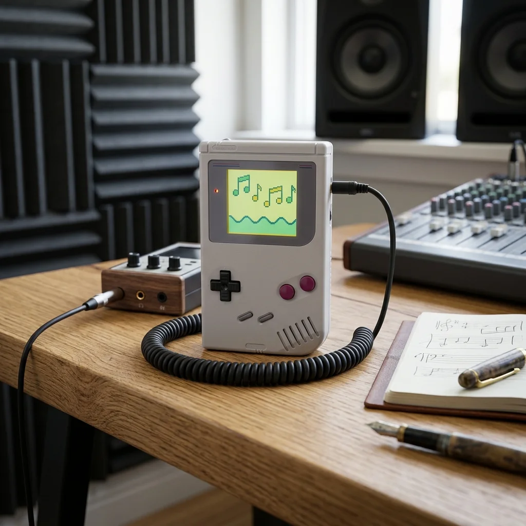 Independent musician shaping an AI music idea in a bright home studio