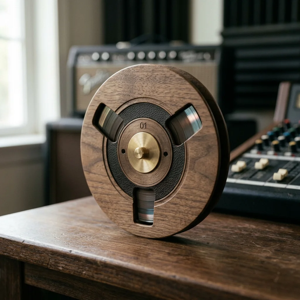 Independent musician shaping an AI music idea in a bright home studio