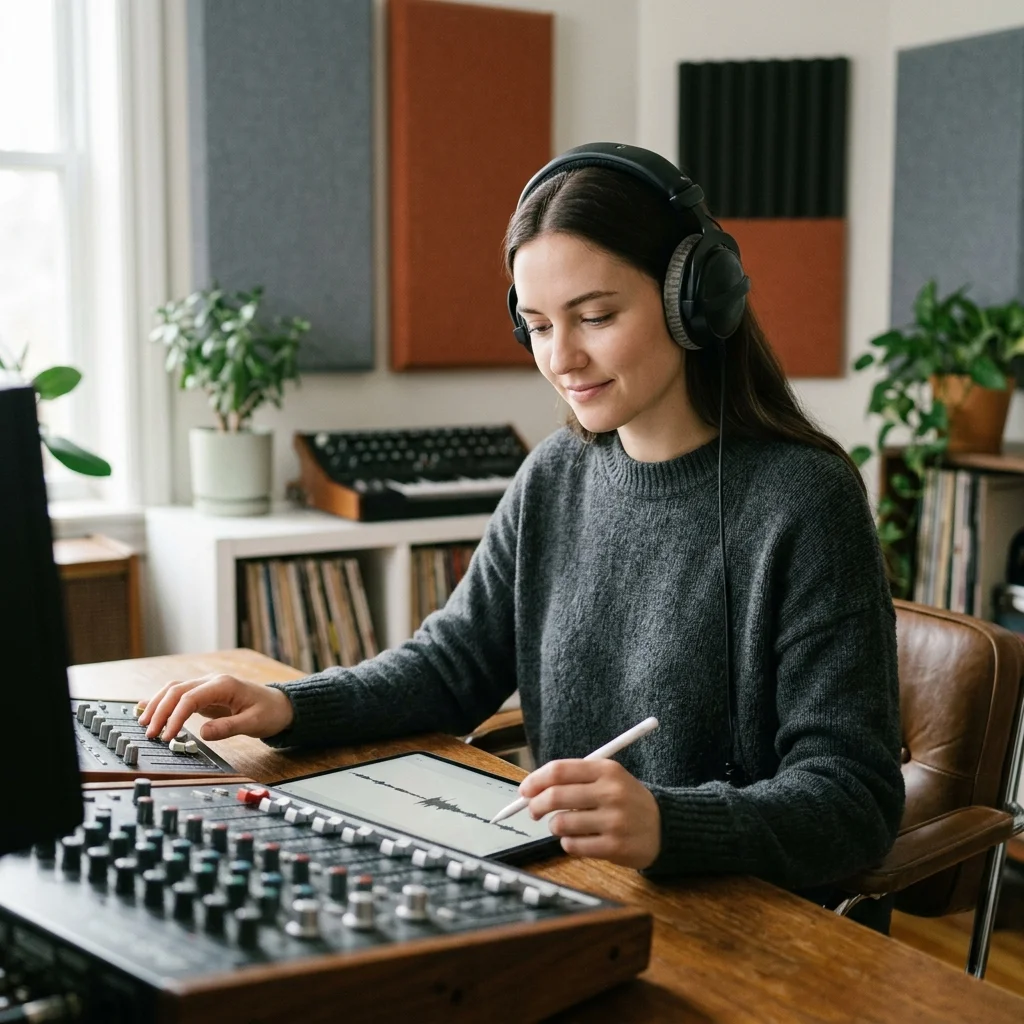 DJ producer preparing a remix or AI song cover version