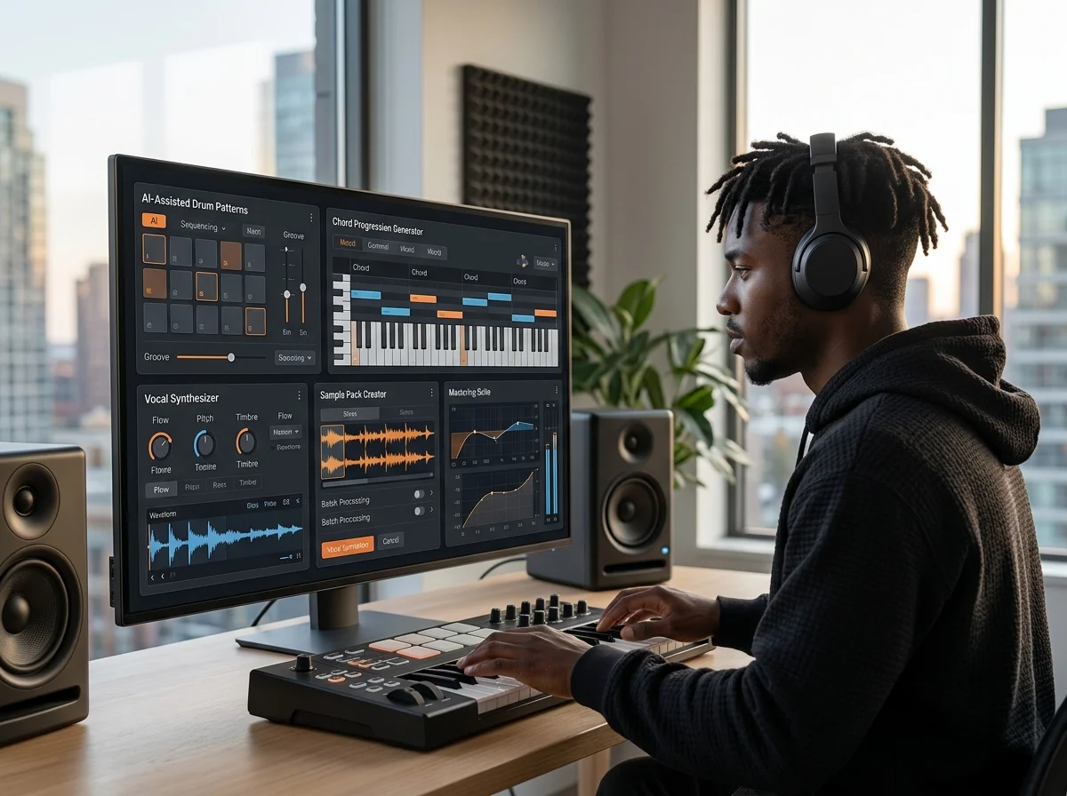 DJ producer preparing a remix or AI song cover version