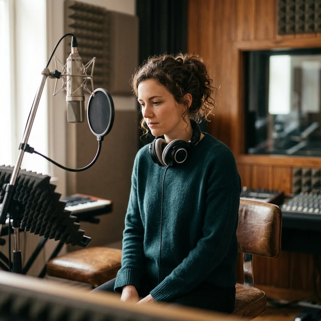 Music producer preparing a mastered track for release