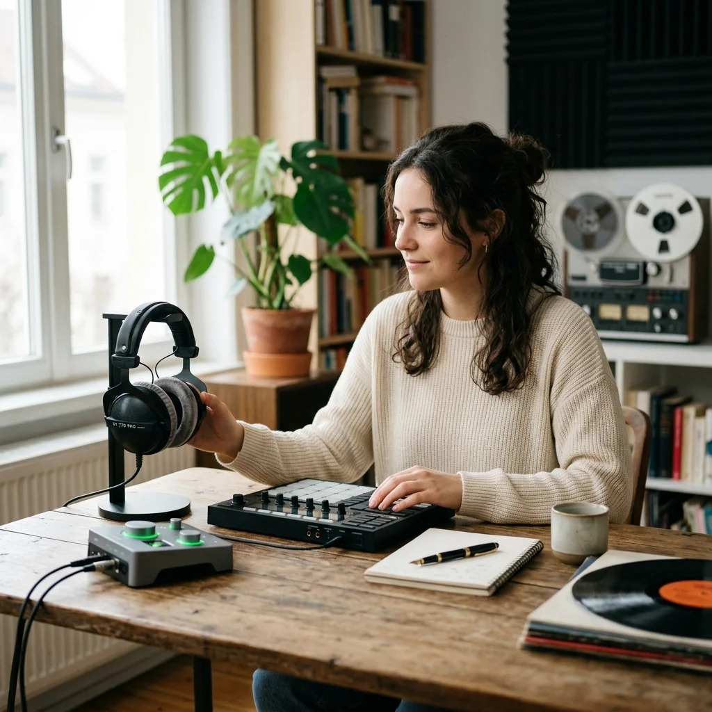 DJ producer preparing a remix or AI song cover version