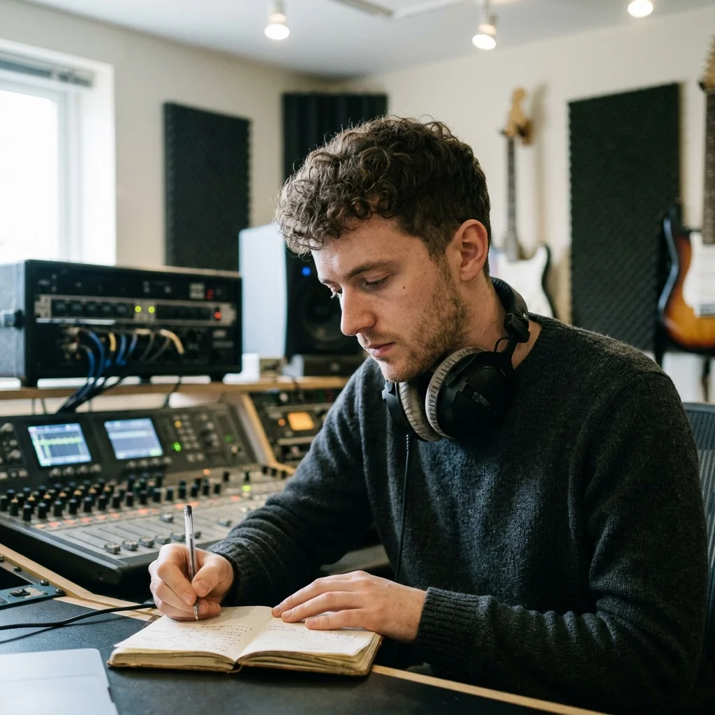 Beat producer tapping a drum pad controller for a new genre idea