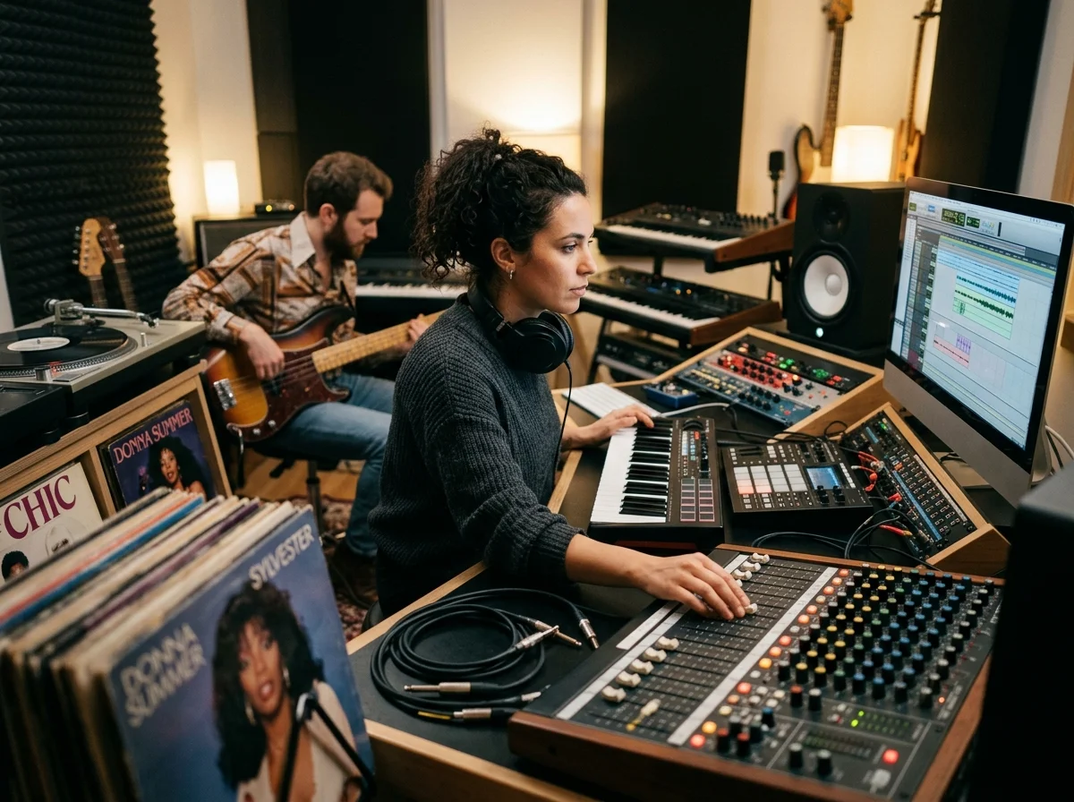DJ producer preparing a remix or AI song cover version