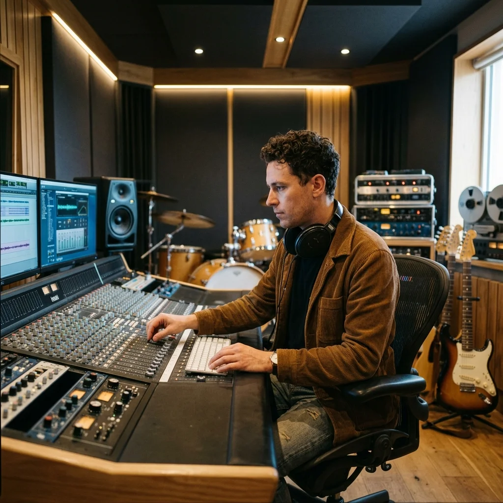 Beat producer tapping a drum pad controller for a new genre idea