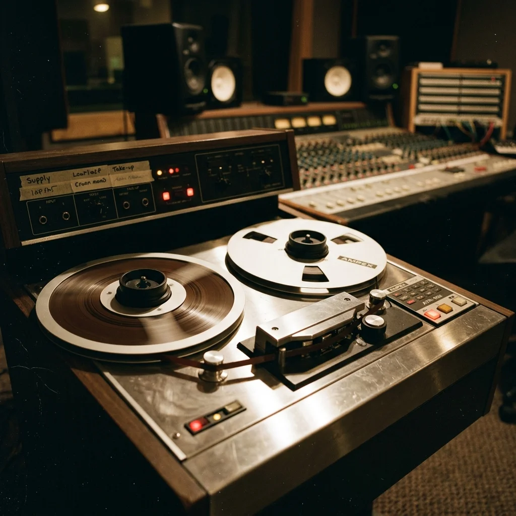 Independent musician shaping an AI music idea in a bright home studio