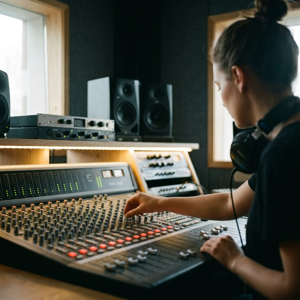Beat producer tapping a drum pad controller for a new genre idea