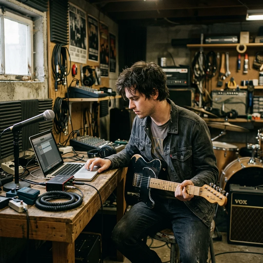 DJ producer preparing a remix or AI song cover version