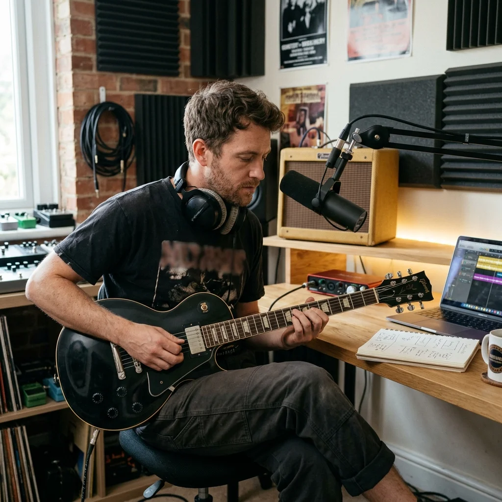 Beat producer tapping a drum pad controller for a new genre idea