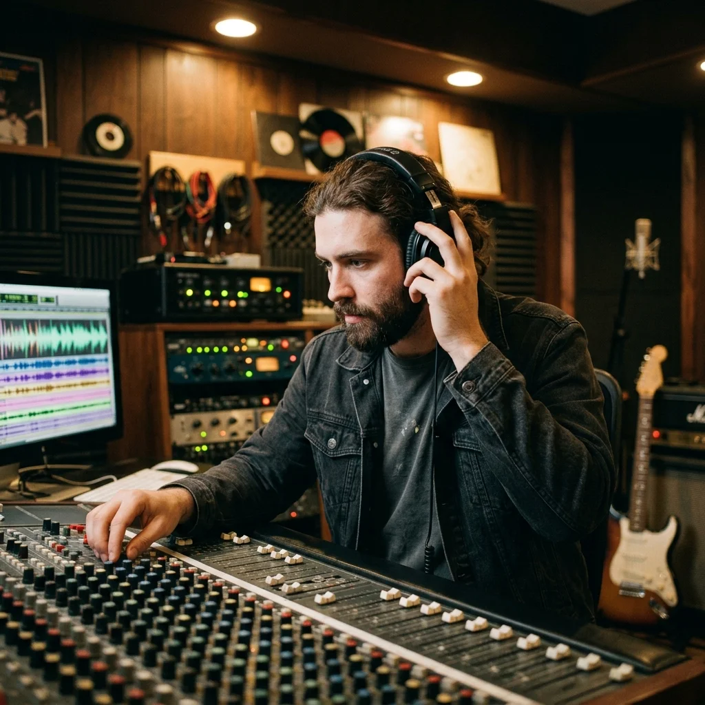 Beat producer tapping a drum pad controller for a new genre idea