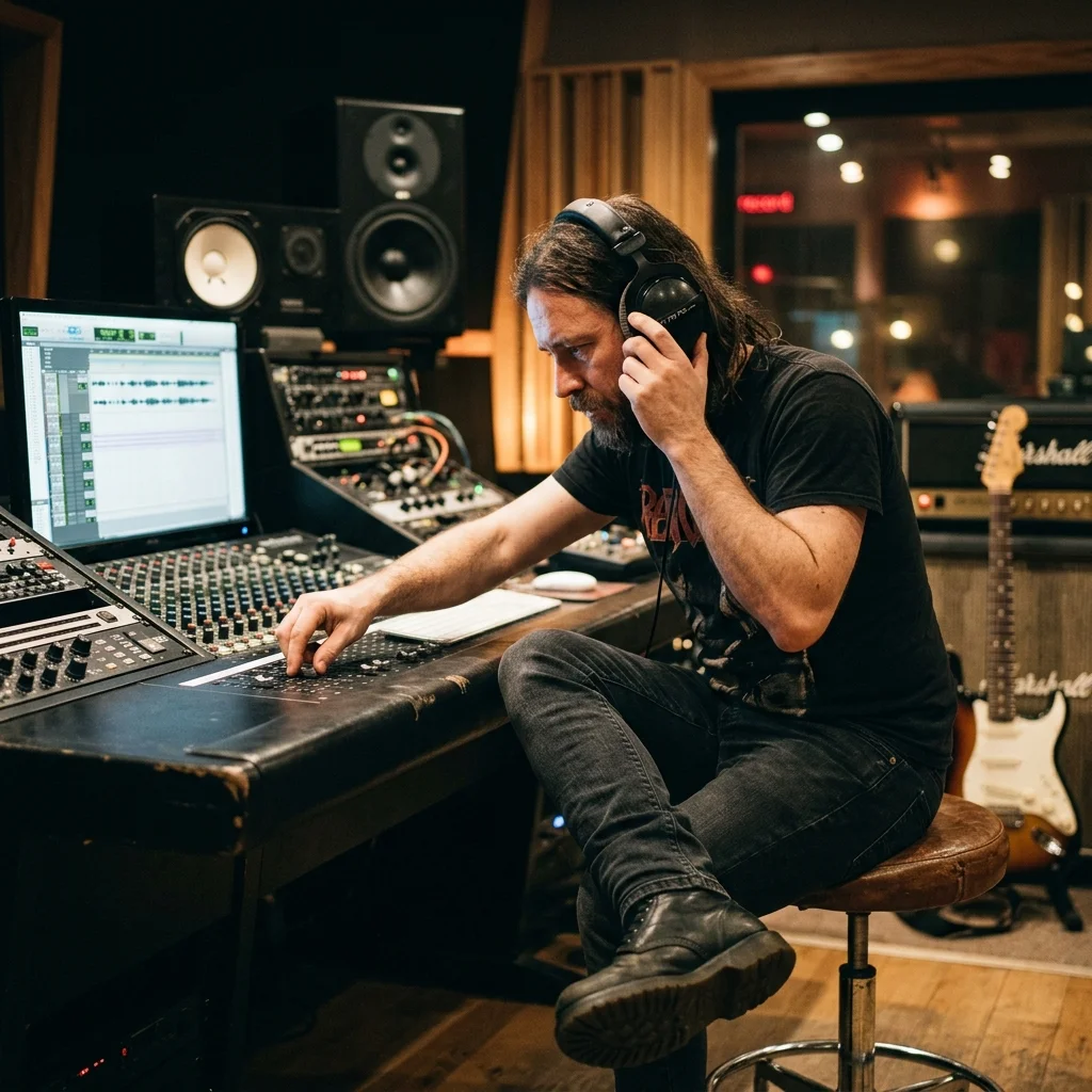 DJ producer preparing a remix or AI song cover version