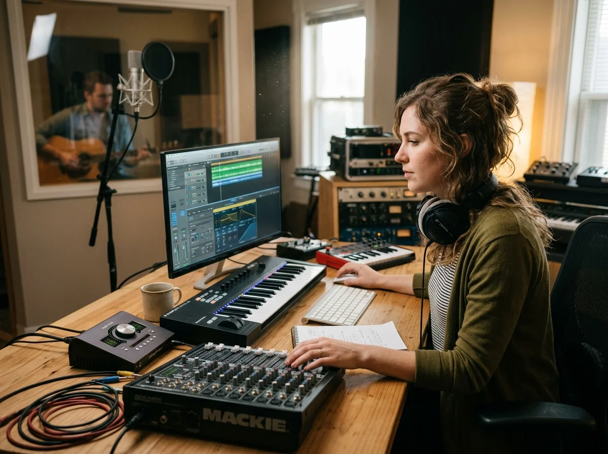 DJ producer preparing a remix or AI song cover version