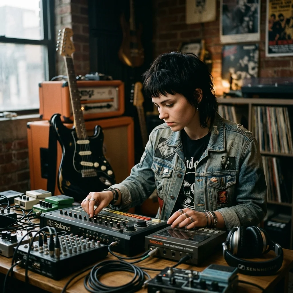 DJ producer preparing a remix or AI song cover version