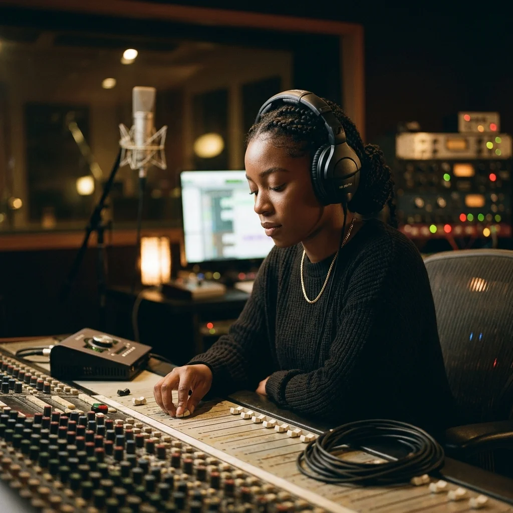DJ producer preparing a remix or AI song cover version